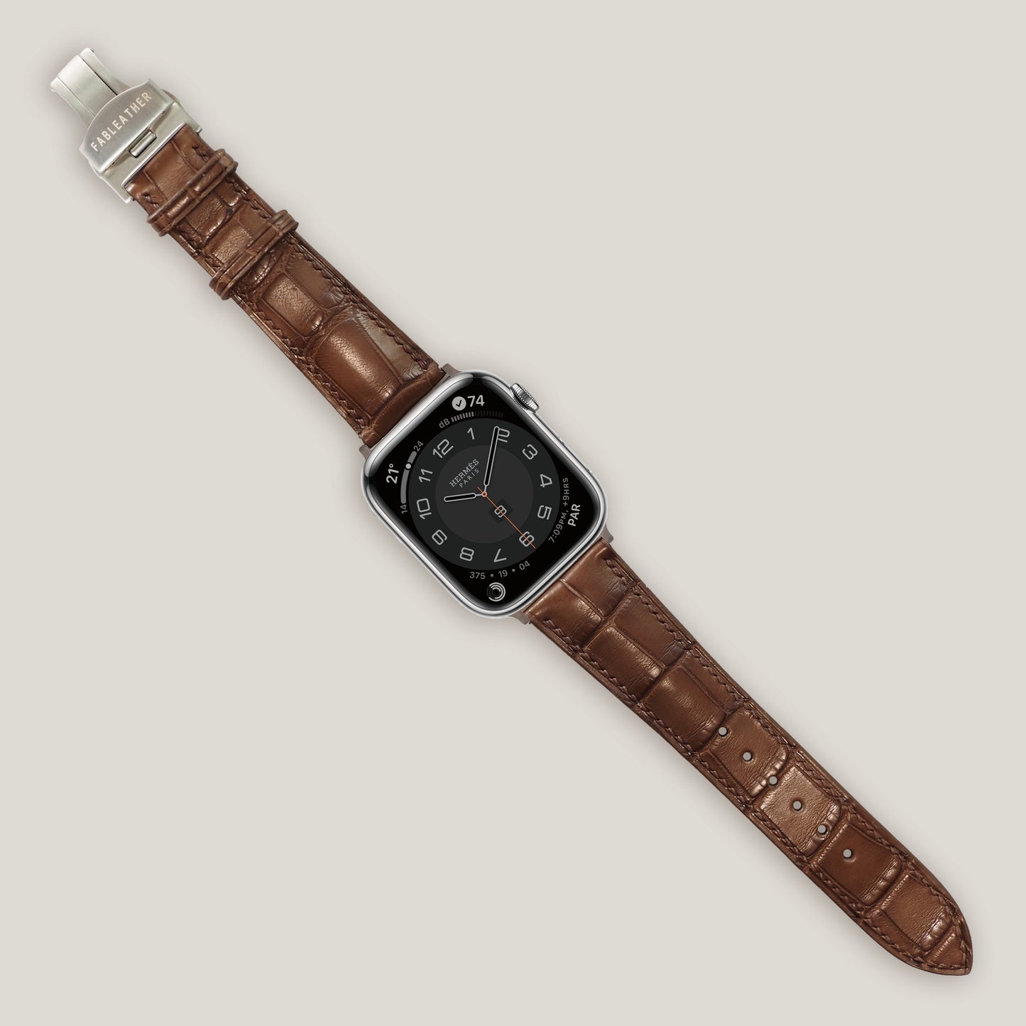 FRENCH ALLIGATOR STRAP | PADDED | COFFEE