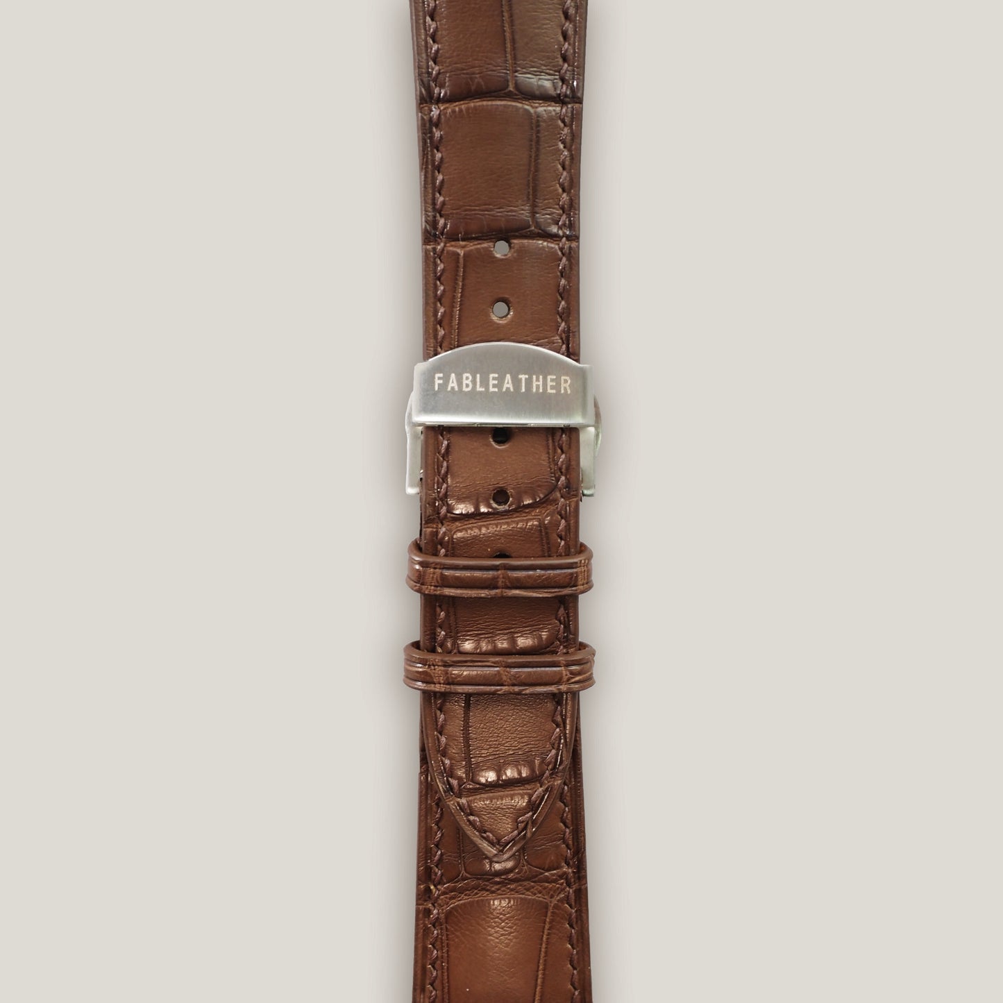 FRENCH ALLIGATOR STRAP | PADDED | COFFEE