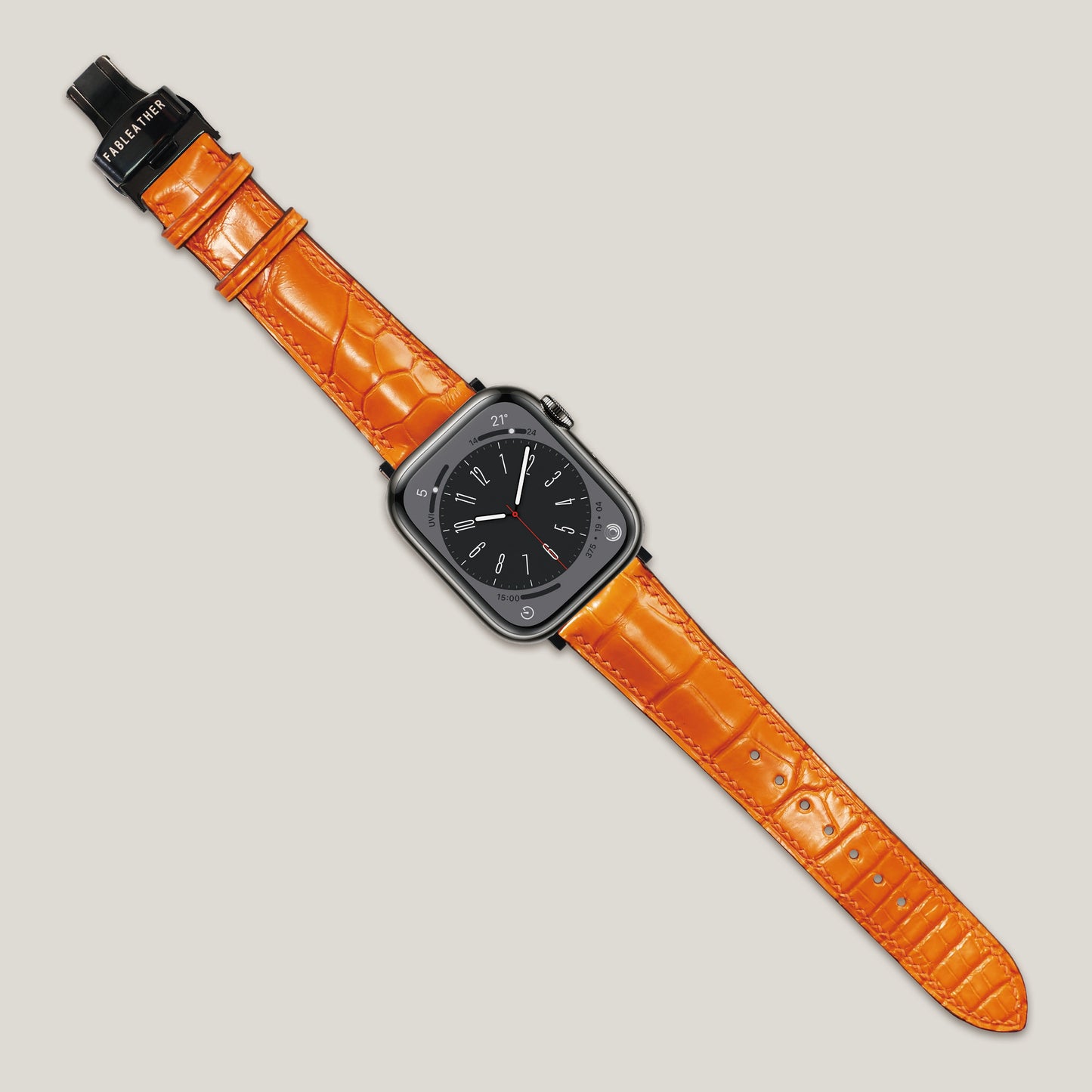 FRENCH ALLIGATOR STRAP | PADDED | ORANGE