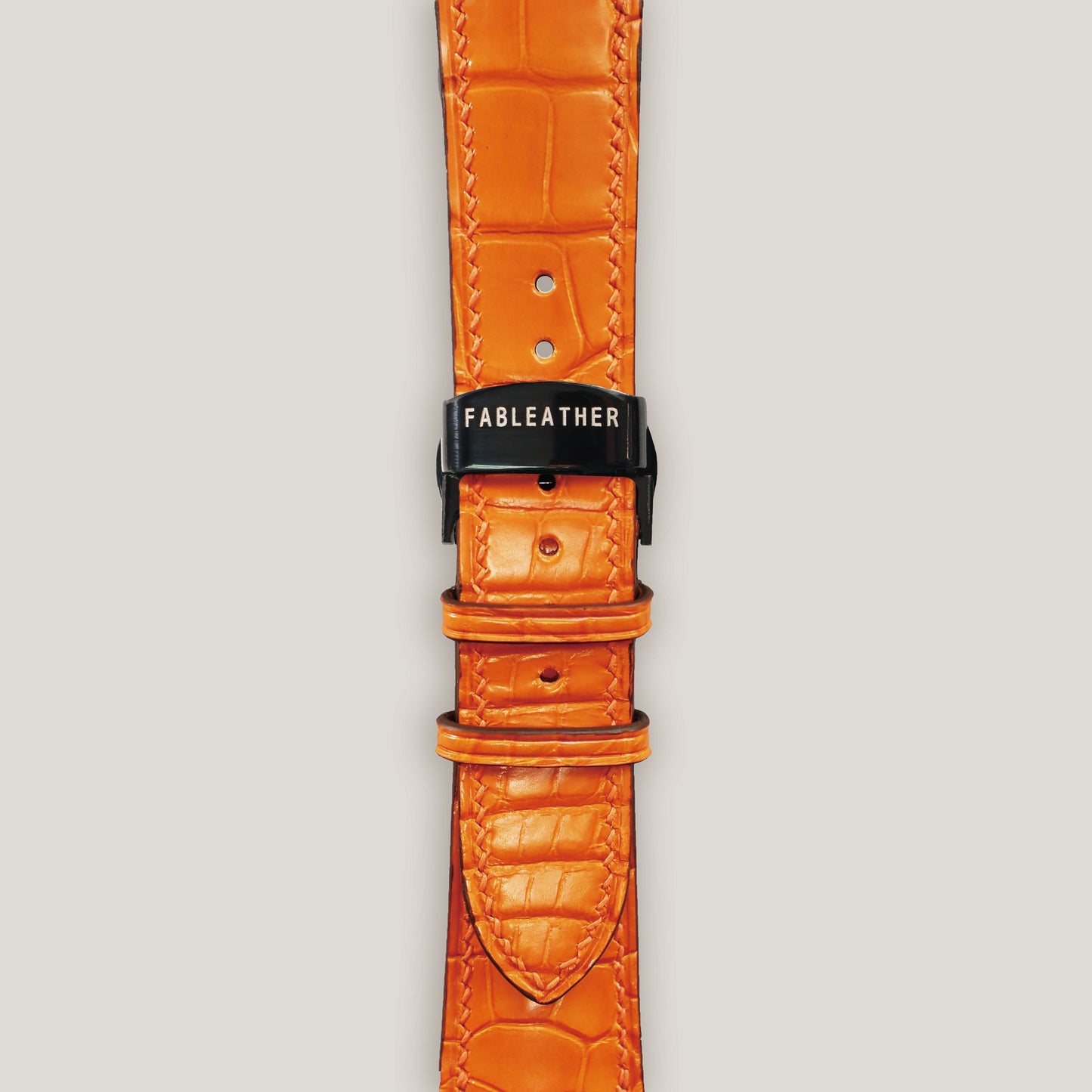 FRENCH ALLIGATOR STRAP | PADDED | ORANGE