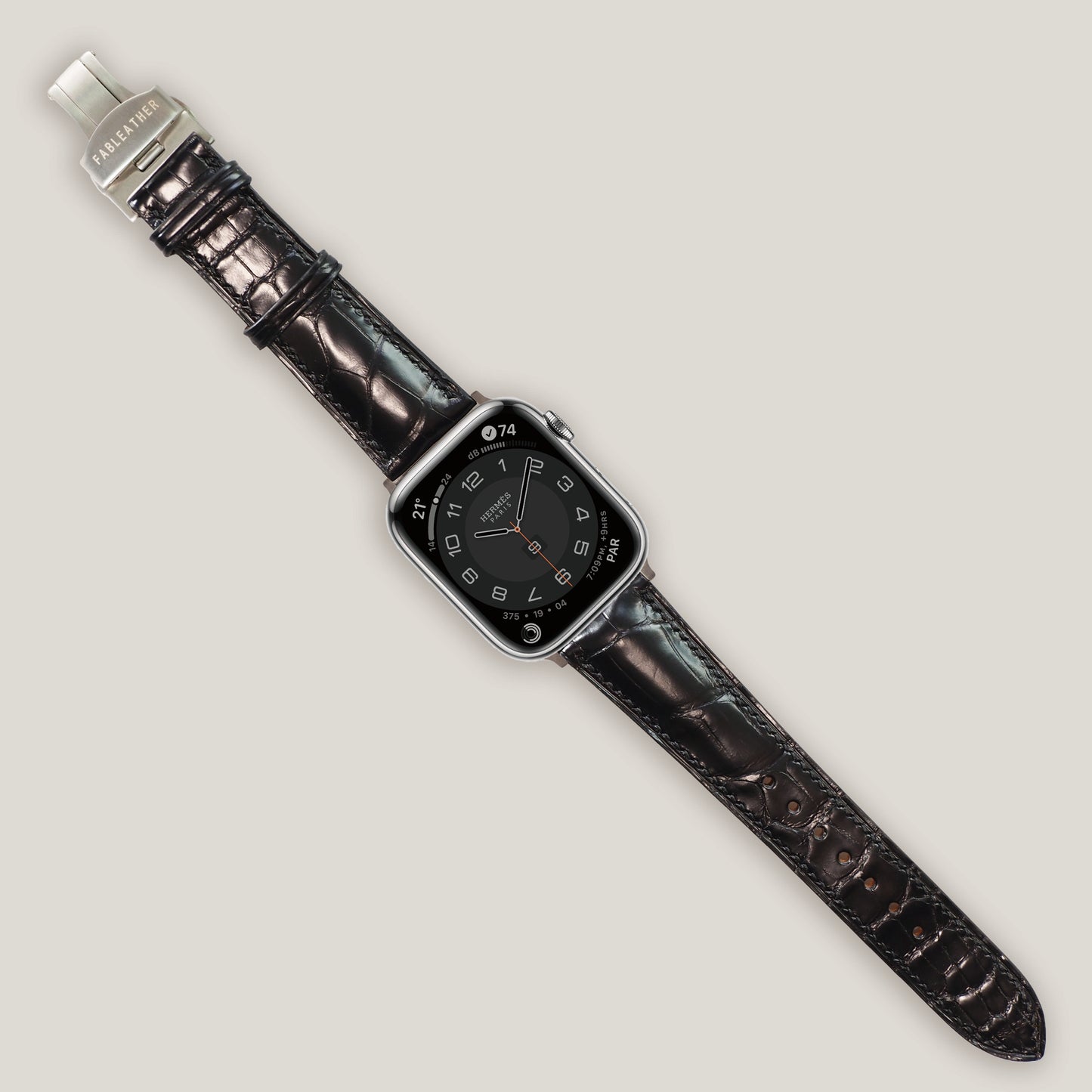 FRENCH ALLIGATOR STRAP | PADDED | BLACK