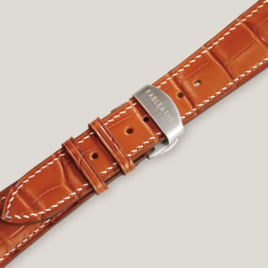 FRENCH ALLIGATOR STRAP | PADDED | GOLD